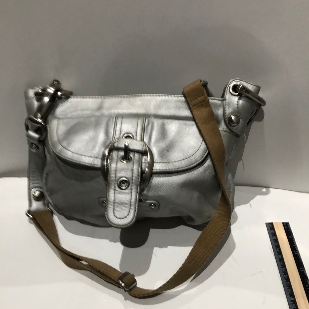 B Makowski silver handbag
